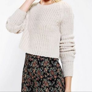 NWT - Kimchi Blue Ivory Crop Sweater M